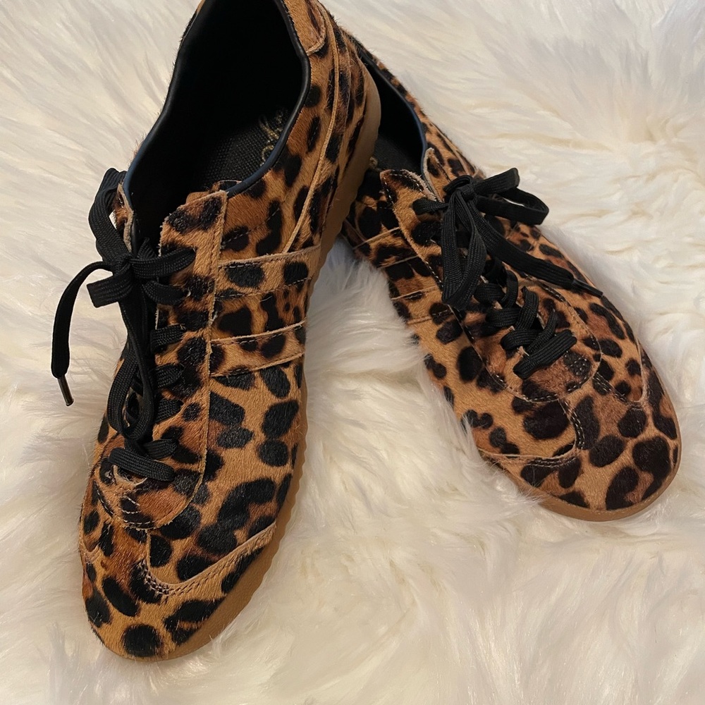 Gola® Bullet sneakers in leopard calf hair with gum sole